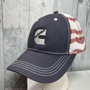 Cummings Red White And Blue Patriotic Trucker Hat Mesh Adjustable Cap